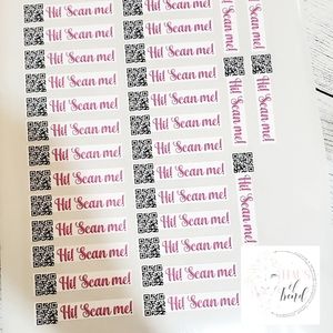 QR code stickers sheets